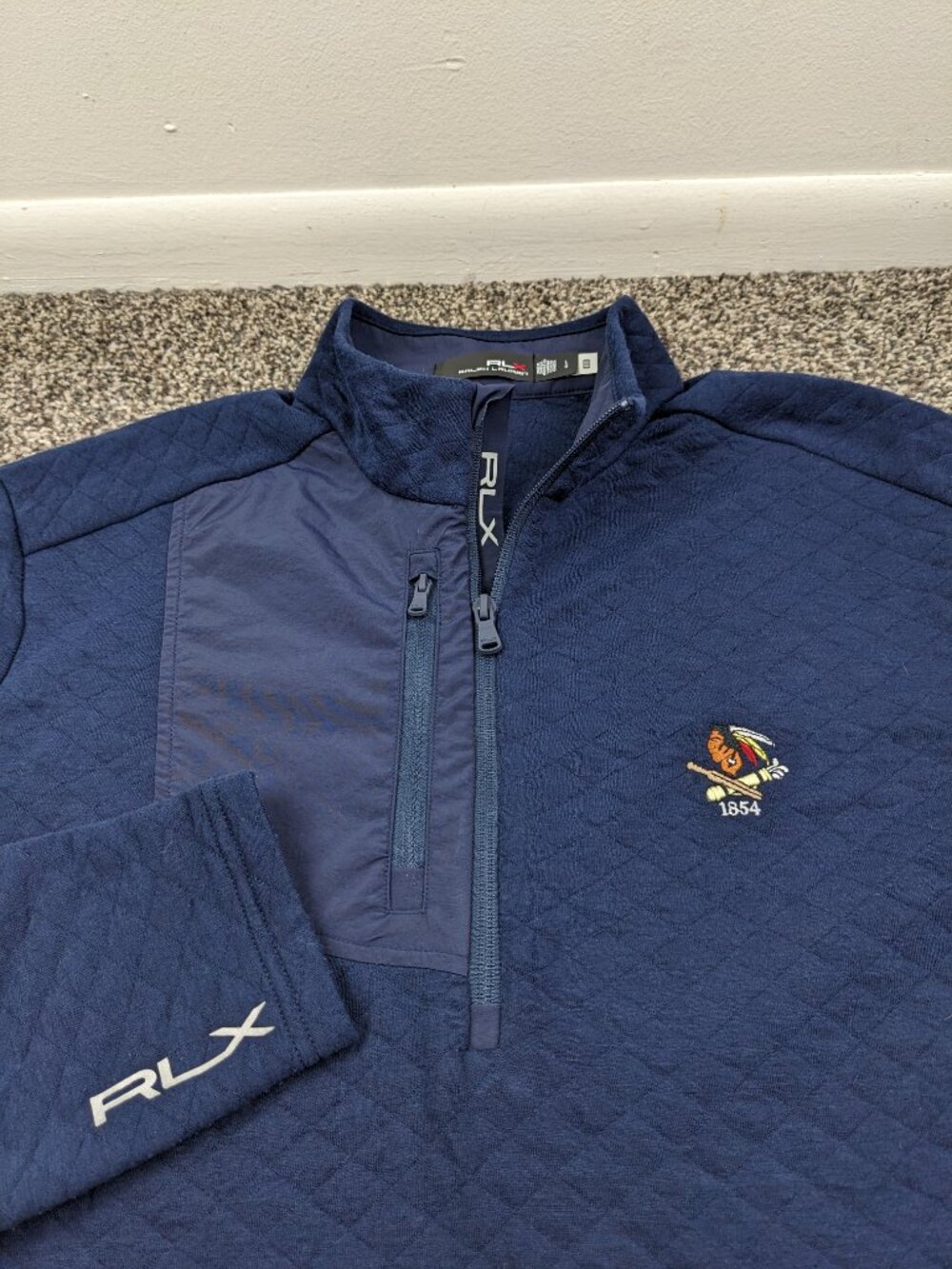 Philadelphia Cricket Club Jacket RLX Ralph Lauren Quilted 1/4 Zip Mens Large